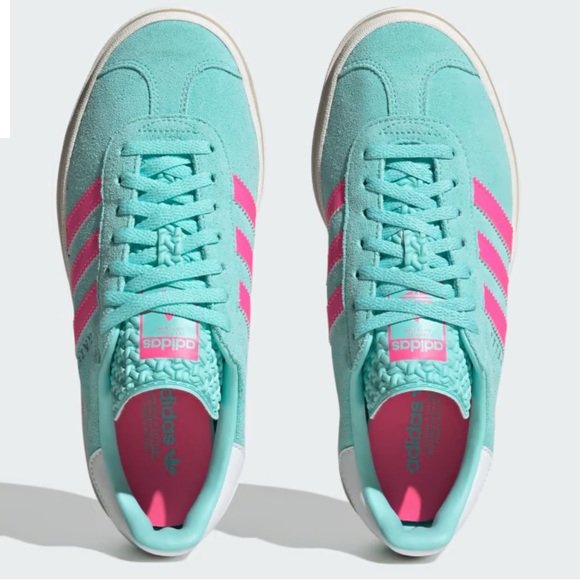 adidas Gazelle Bold Flash Aqua Lucid Pink - Picture 5 of 11